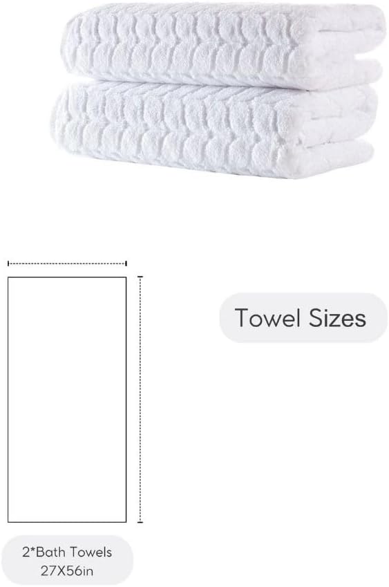 BAGNO MILANO Turkish Bath Towel Set 2 pcs Quick Dry Plush Towels