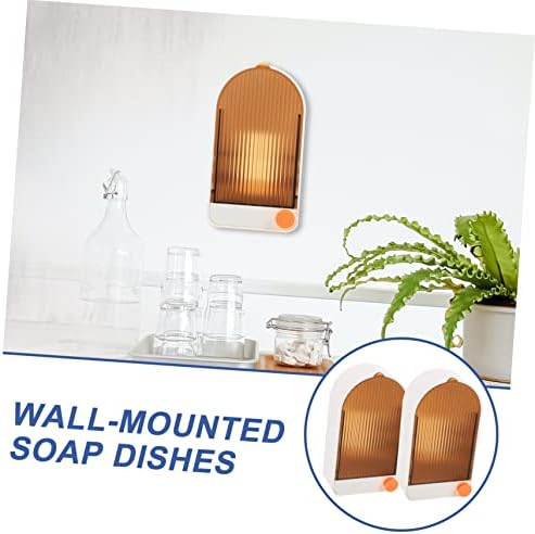 DRESSOOS Wall-Mounted Soap Dish Leakproof Pp Holder No Drill