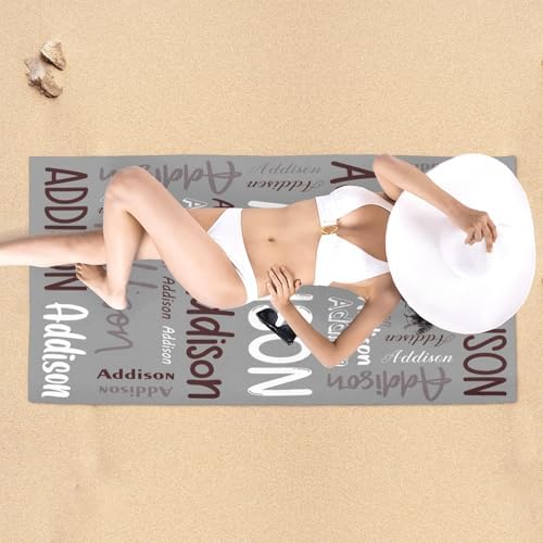 DrTOUGH Custom Beach Towel with Name Quick-Dry 30 x 60