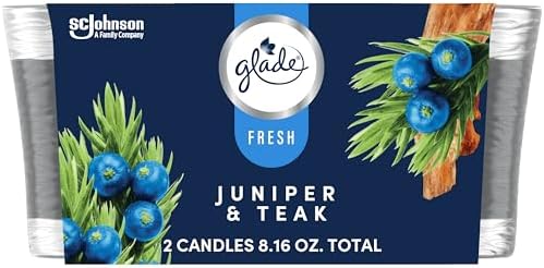 Glade Juniper Teak Jar Candle 2 Count