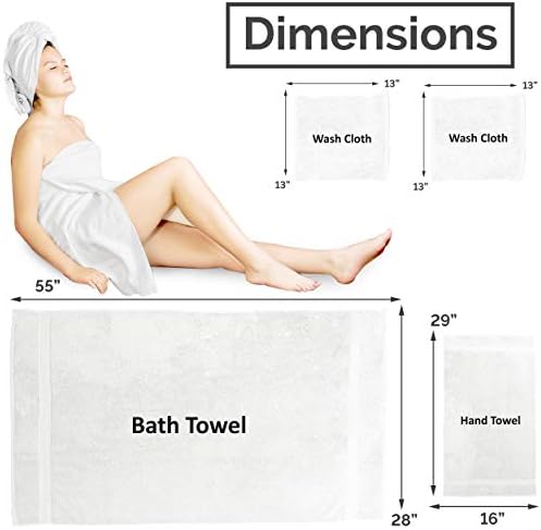 Cozy Homery Egyptian Cotton Bath Towels 8 Piece Set