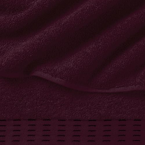 Ultra Soft Cotton Towel Set 6 Pack Burgundy