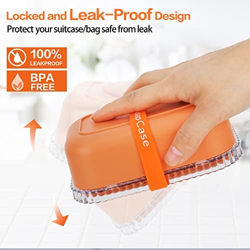 QIUYMEI Soap Holder - Leak Proof Travel Soap Container with Lid
