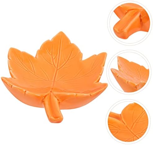 Homoyoyo Leaf Shaped Ceramic Soap Dish - Self-Draining Vanity Organizer