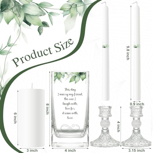 FoldTier Unity Wedding Candles with Holder Set