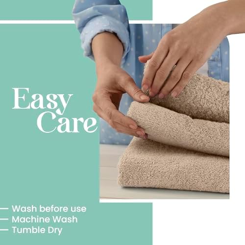 Utica 6-Piece Beige Towel Set Soft Absorbent