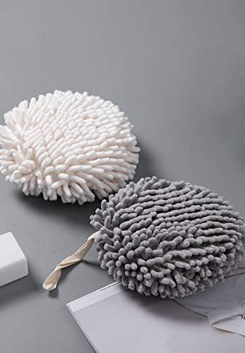 Soft Absorbent Chenille Hand Towels Set of Two