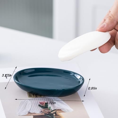 Ceramic Soap Dish for Bathroom Kitchen Dry Stop Soap Holder