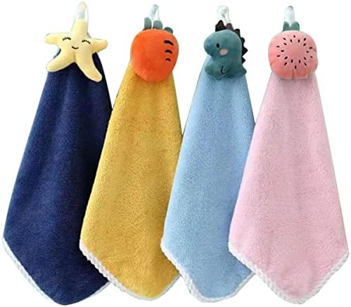 FZBNSRKO Kids Hand Towel 4 Pack Cartoon Design