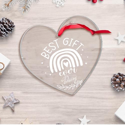 Jasilon First Christmas Baby Ornament - Personalized Acrylic Gift for New Parents