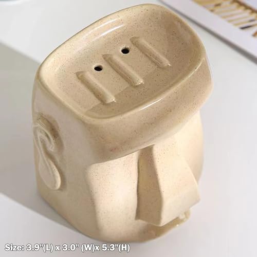 Creative Face Soap Holder with Self-Draining Design