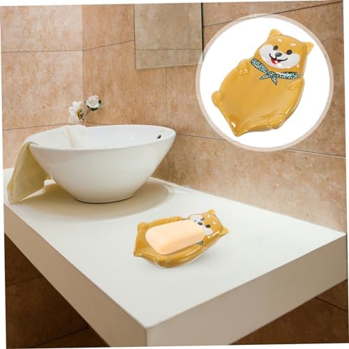 Holibanna Ceramic Soap Holder with Drainage