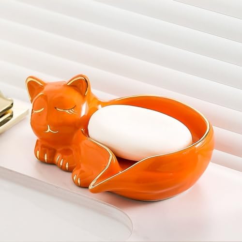 WAIT FLY Orange Ceramic Soap Holder 1 PCS
