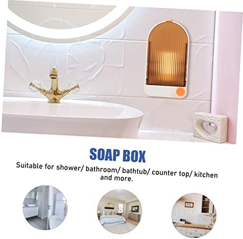 DRESSOOS Wall-Mounted Soap Dish Leakproof Pp Holder No Drill