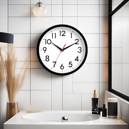 DAXSMY 8 Inch Silent Analog Wall Clock