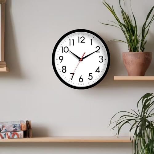 DAXSMY 8 Inch Silent Analog Wall Clock
