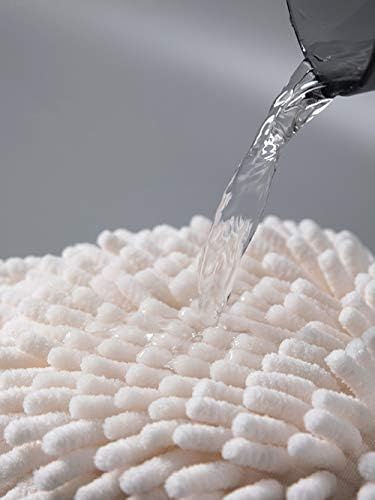 Soft Absorbent Chenille Hand Towels Set of Two