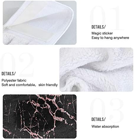 Kcldeci Rose Gold Marble Hand Towels 2 Piece Set