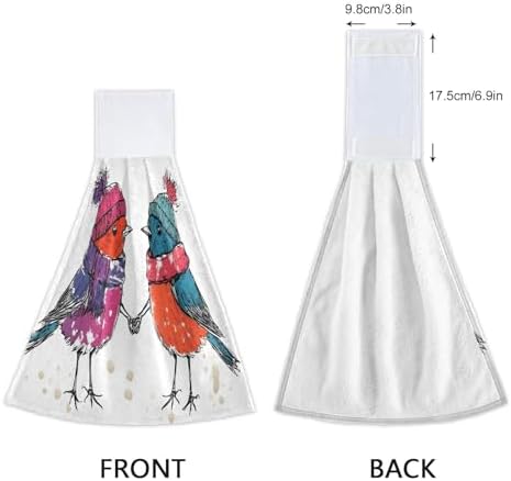 Cute Cartoon Bath Towels with Hanging Loops Soft Kids Hand Towel Set 1
