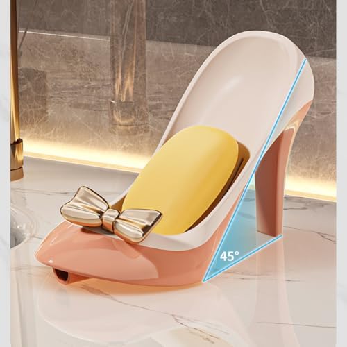 High Heel Soap Dish with Suction Cup and Drainage Port