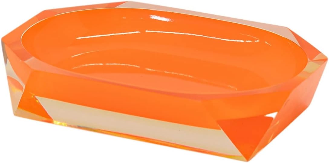 Sparkles Home Faceted Soap Dish - Orange Durable Resin