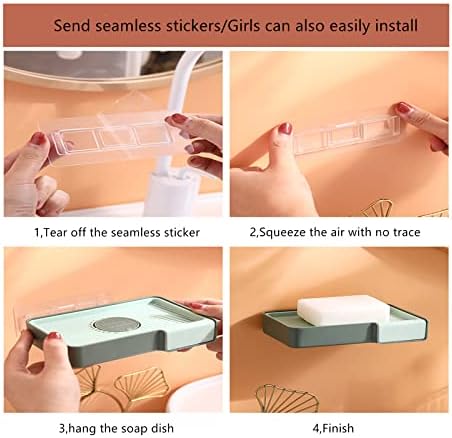 WYMRR Soap Dish with Double Drainage and Non-Slip Base