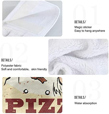 Kcldeci Vintage Pizza Hand Towels 2 Pack