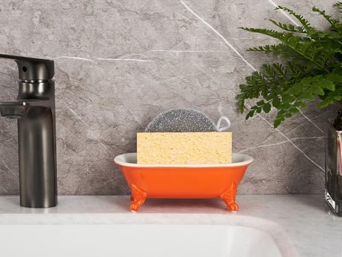 65 Inch Ceramic Soap Dish with Drainage Holes
