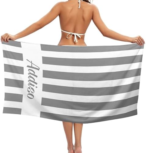 Personalized Beach Towel - Quick Dry Microfiber with Name 60 X 30 Inch