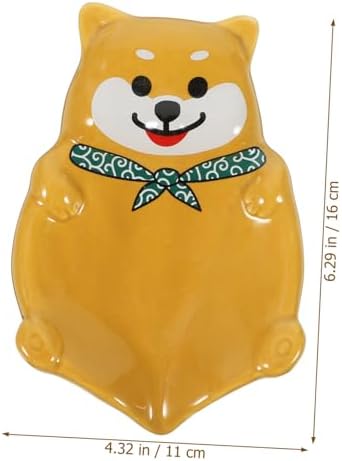 Ceramic Dog Soap Dish Holder with Drainage
