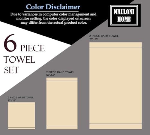 Ultra Soft Cotton Towel Set 6 Pack Burgundy