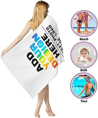 Custom Beach Towels with Names and Photos Quick Dry for Kids Adults