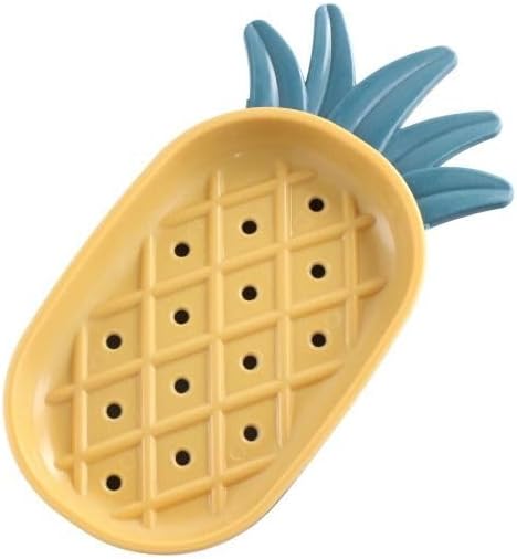Kopida Creative Pineapple Soap Dish Holder - 2Pcs Yellow
