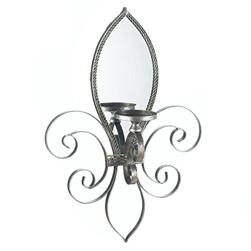 Fleur-de-lis Mirrored Wall Sconce Pack of 1 1