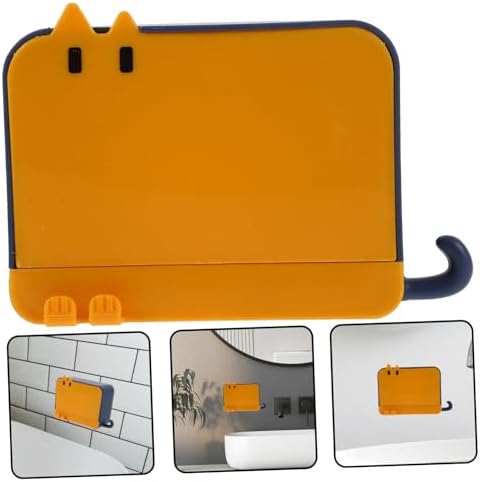 LIFKOME Wall Mounted Soap Dish with Lid Hook Holder