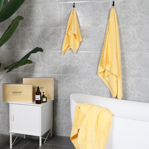 SEMAXE 6-Piece Bathroom Towel Set - Ultra Soft 100 Cotton