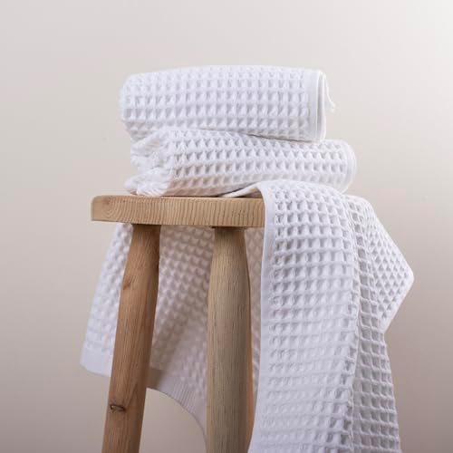 Pskl Turkish Cotton Waffle Bath Towel Set of 2