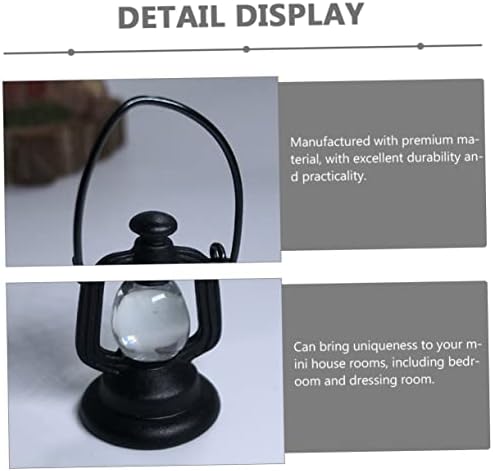 ERINGOGO Retro Kerosene Lamp with Non-Resin Black Finish