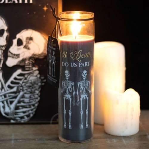 Til Death Do Us Part Amber Noir Tube Candle - Gothic Wedding Gift 1