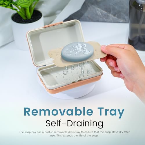 ASTIMESA 3 Pack Travel Soap Holder Box with Lid