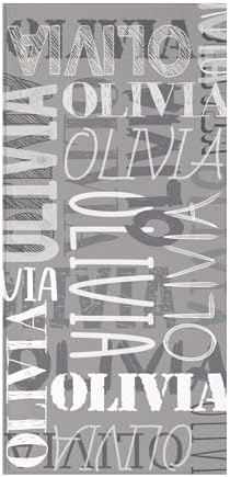 Custom Beach Towel with Names - Grey Oversized 32x72 1