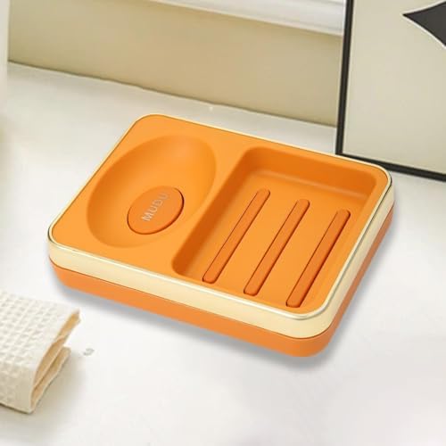 Luxury 2 Compartment Soap Box for Bathroom Travel Camping