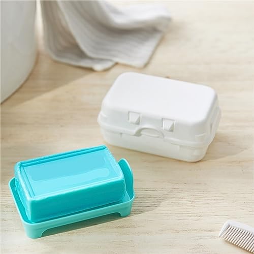 Valcla Soap Dish 2-Pack Portable Lock Double Layer Bathroom Holder