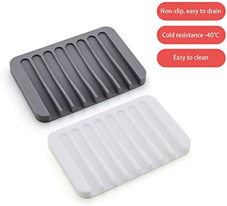2 Pieces Automatic Drain Soap Dish Waterproof and Drop-Proof