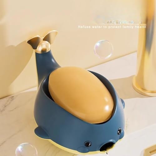 Cute Whale Soap Holder with Suction Cup Yellow