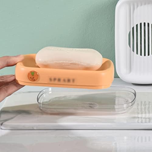 Surek Double Layer Soap Case with Water Tray for Bathroom Sink