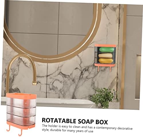 SOLUSTRE Rotating Plastic Soap Dish Wall Mount