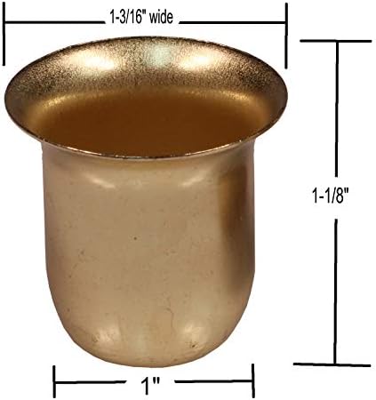 Creative Hobbies Brass Candle Holder Cups Pack of 20