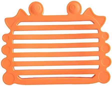 Multipurpose Silicone Soap Dish Non-Slip Self Draining Holder Orange