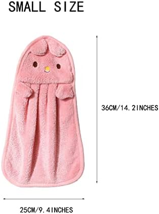 TRYTUTRY 6 Pack Cute Kids Hand Towels with Hanging Loop